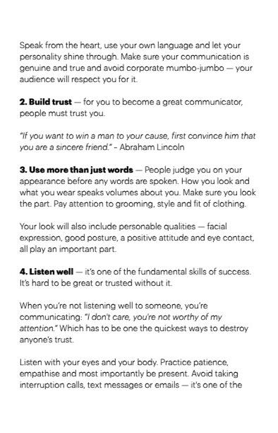 Speak from the heart Speak from the heart